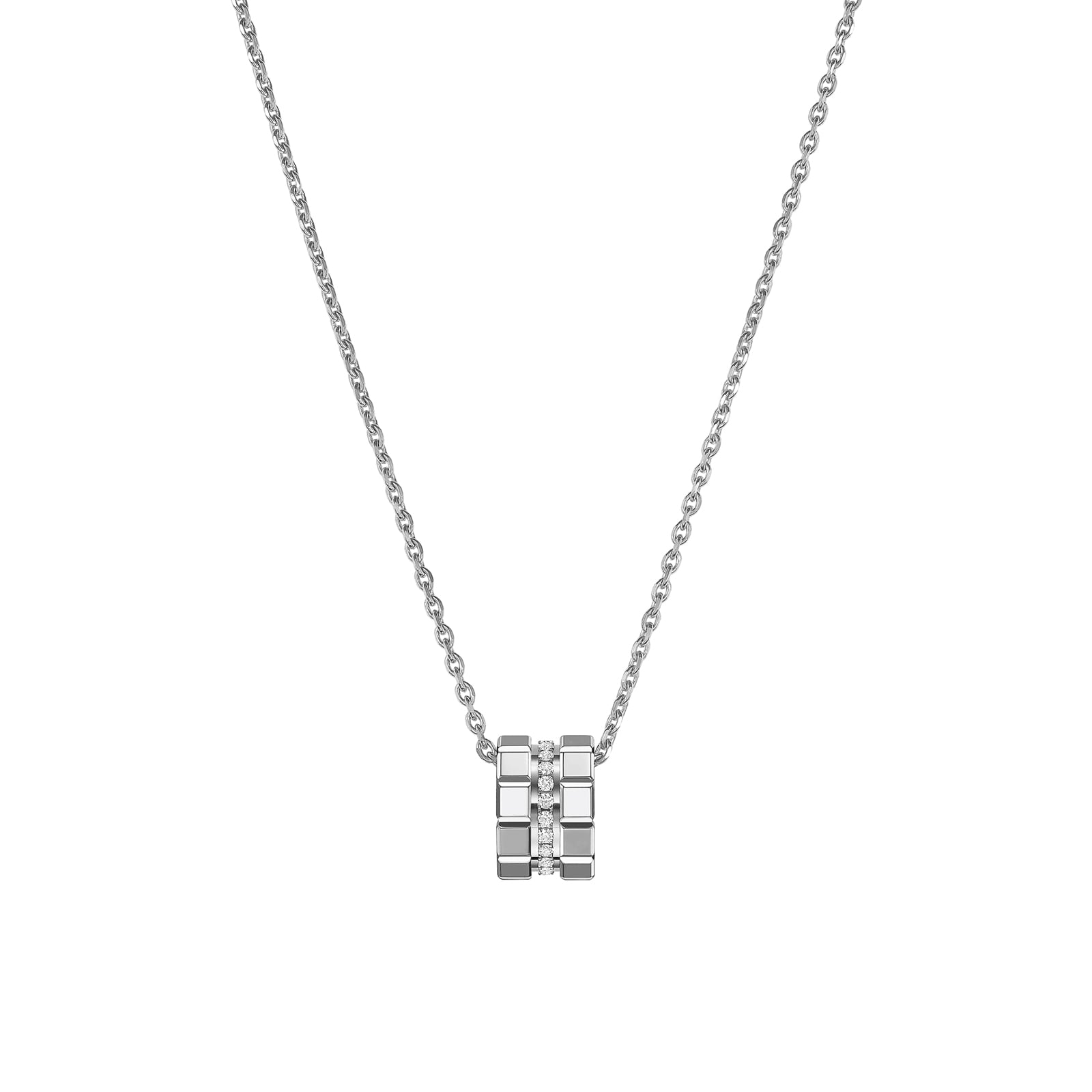 Chopard Ice Cube Pendant, Ethical White Gold, Diamonds