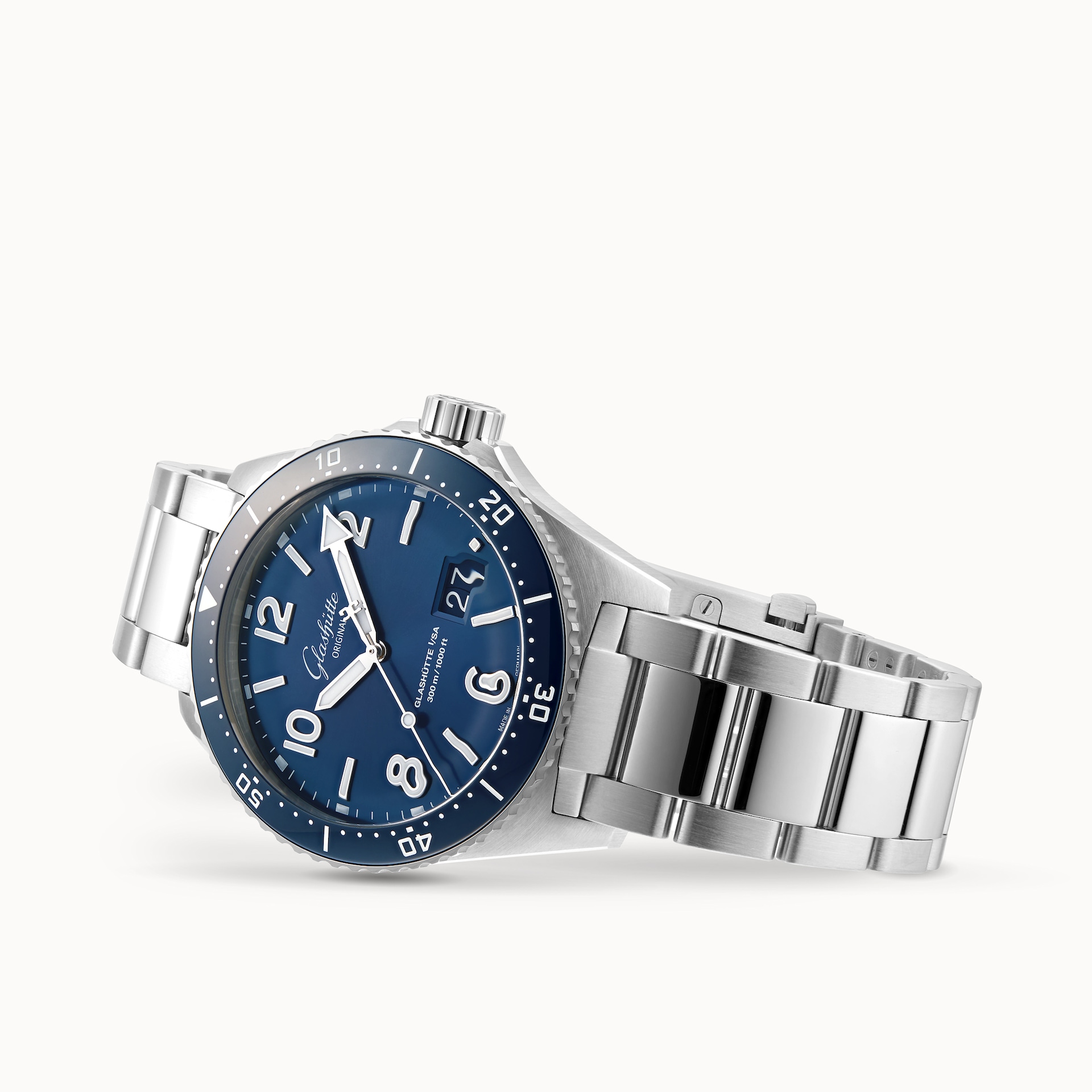 Glashutte Original SeaQ Panorama Date 43.2mm Mens Watch Blue Glashutte Original SeaQ Panorama Date 43.2mm Mens Watch Blue