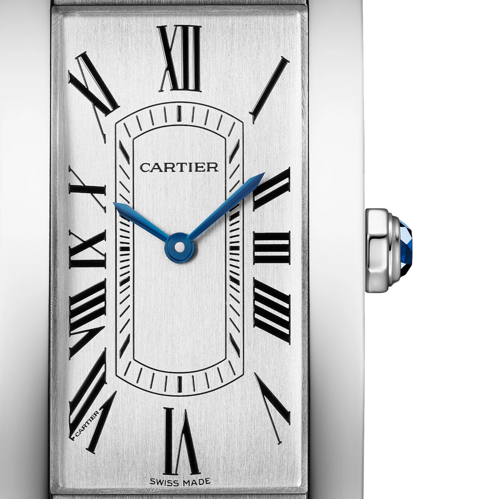 Cartier Tank Américaine Watch, Large Model, Automatic Movement, Steel, Leather Cartier Tank Américaine Watch, Large Model, Automatic Movement, Steel, Leather