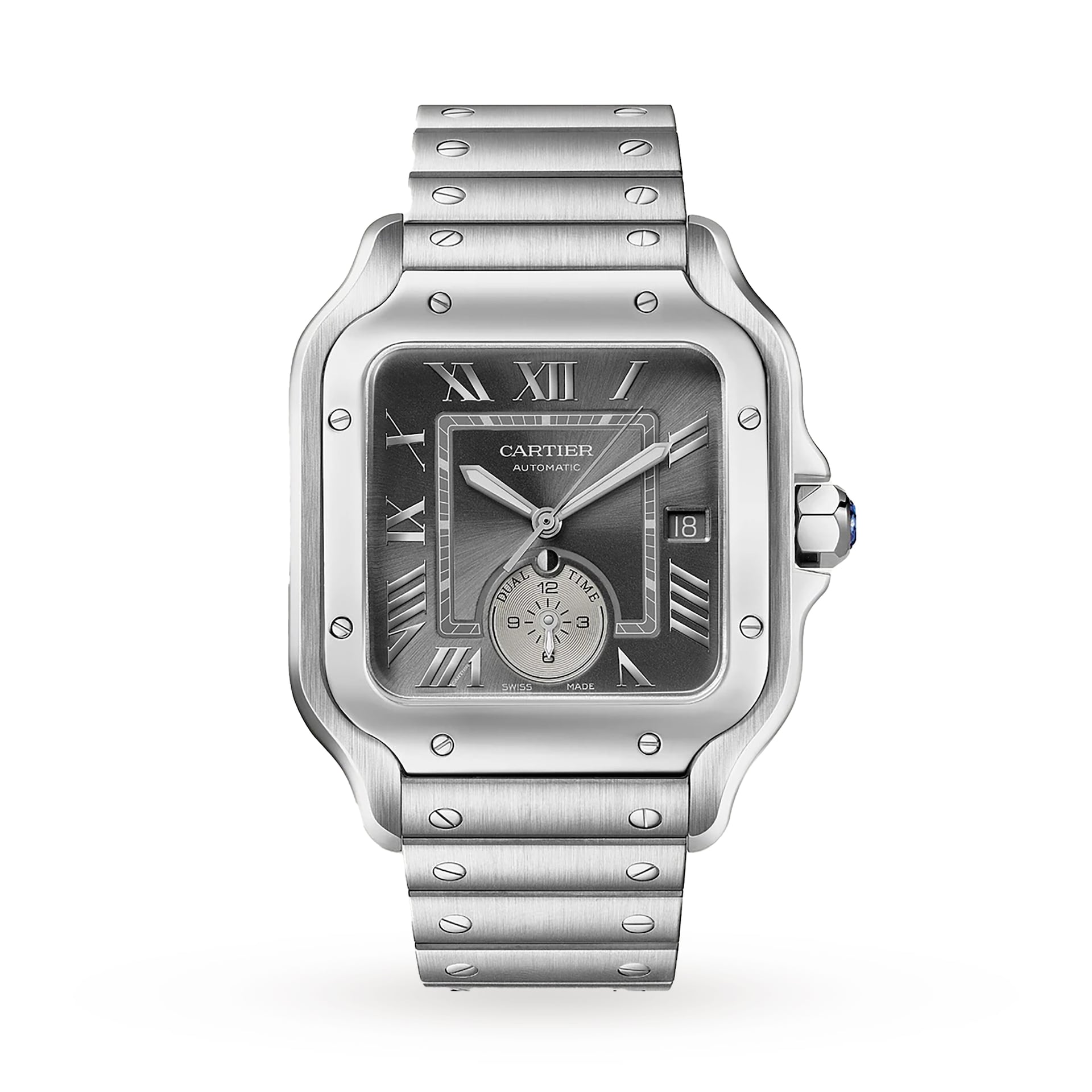 Cartier Santos De Cartier Watch, Large Model, Mechanical Movement With Automatic Winding, Steel Cartier Santos De Cartier Watch, Large Model, Mechanical Movement With Automatic Winding, Steel