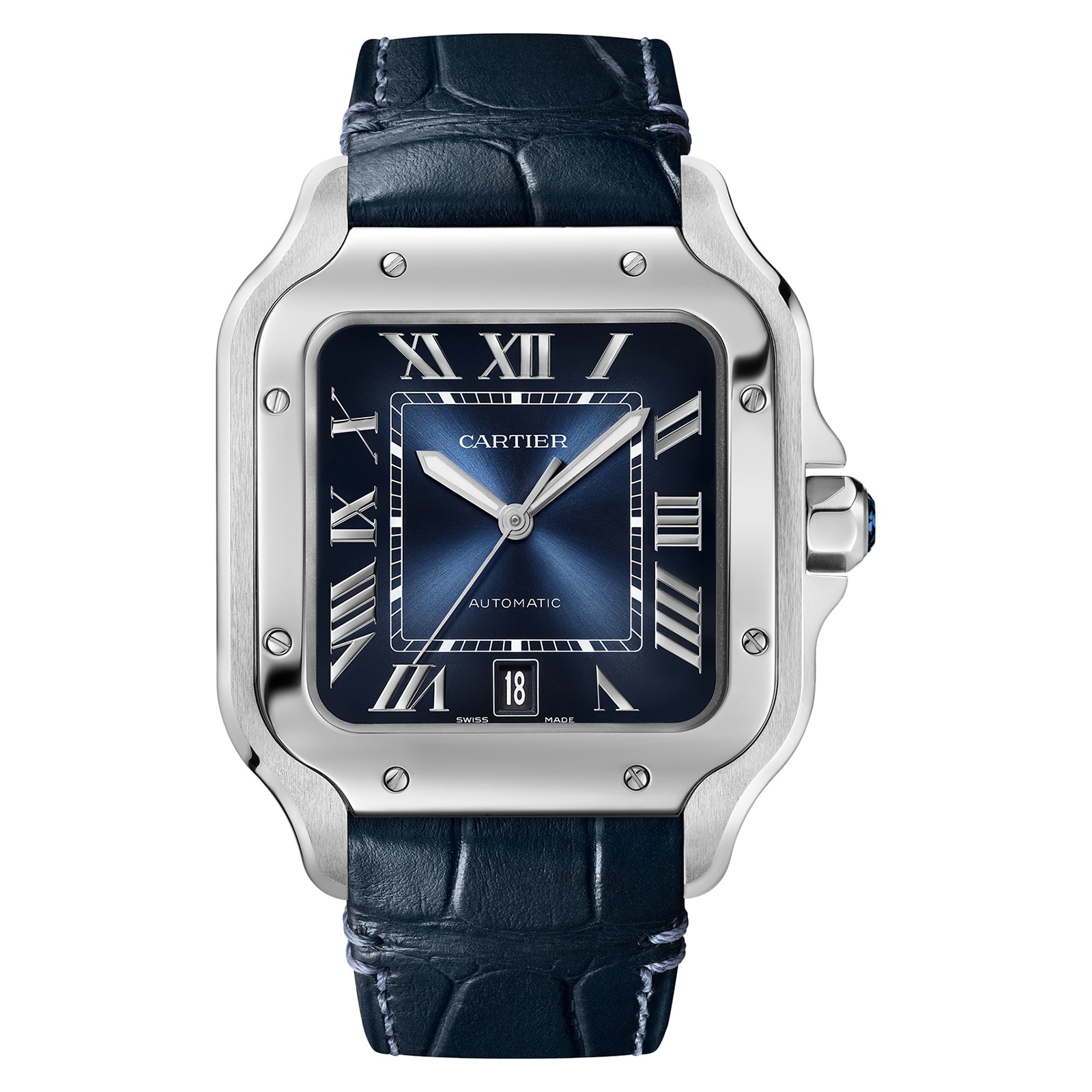 Cartier Santos De Cartier Watch, Large Model, Automatic Winding, Steel Case Cartier Santos De Cartier Watch, Large Model, Automatic Winding, Steel Case