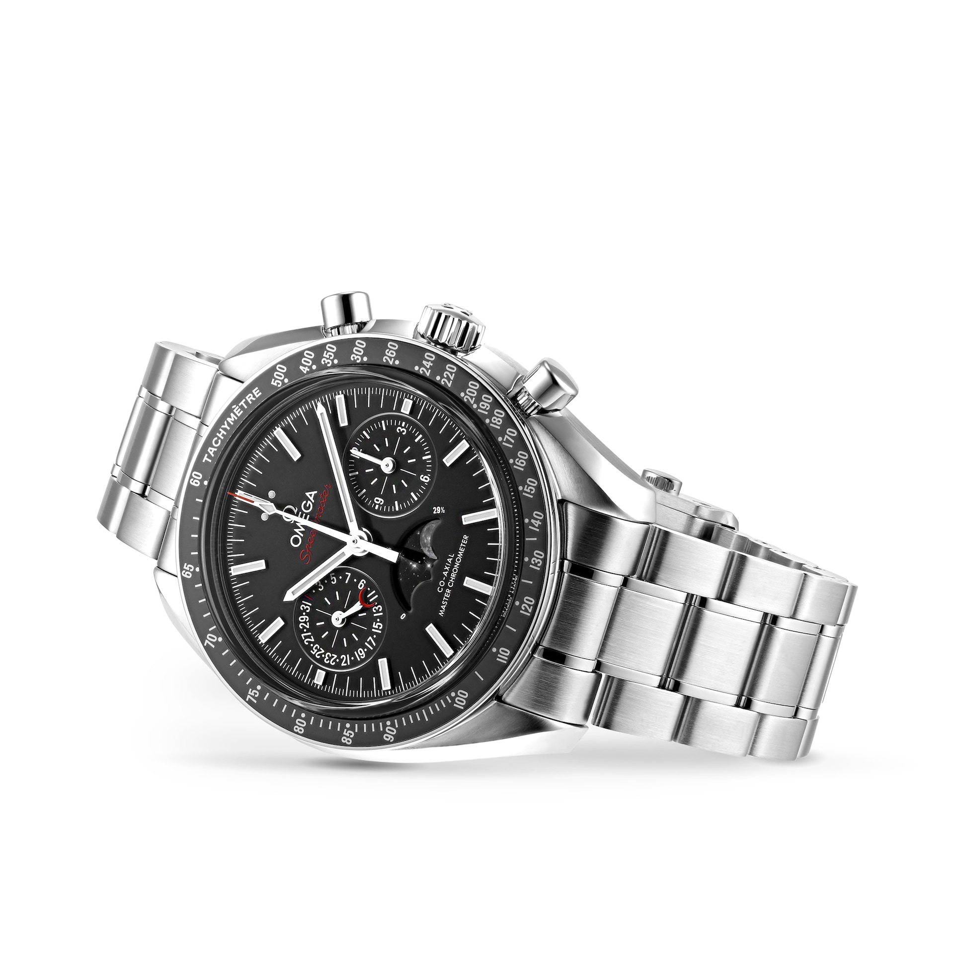 Omega Speedmaster Mens 44.25mm Co-Axial Automatic Moonphase Watch