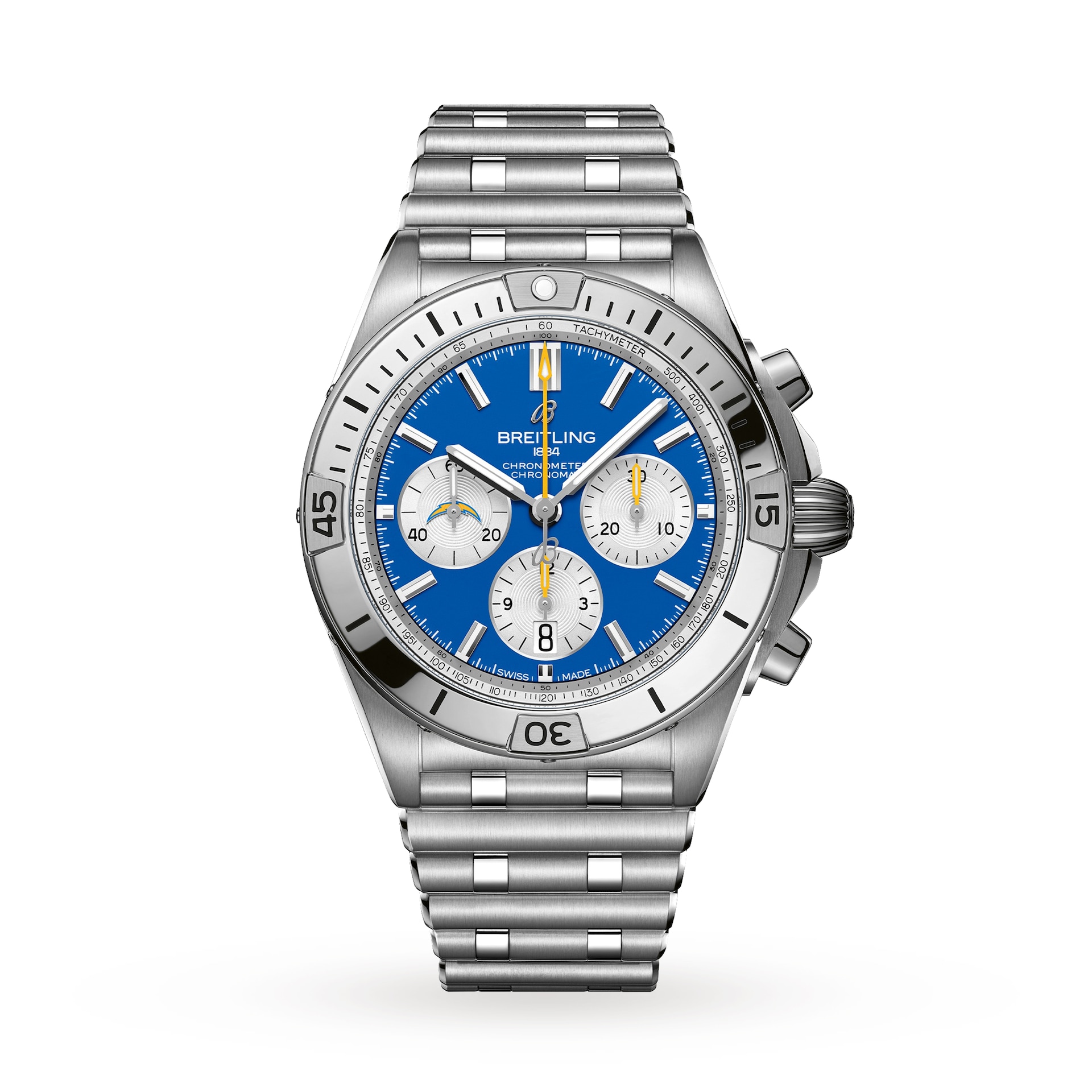 Breitling Chronomat B01 42 Los Angeles Chargers Limited Edition Mens Watch Stainless Steel