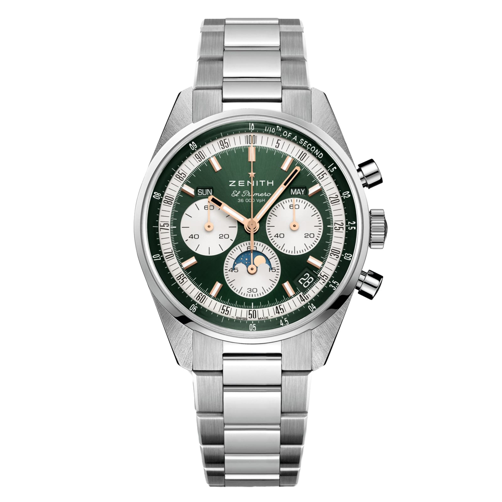 Zenith Chronomaster Original Boutique Edition 38mm Mens Watch Green Zenith Chronomaster Original Boutique Edition 38mm Mens Watch Green