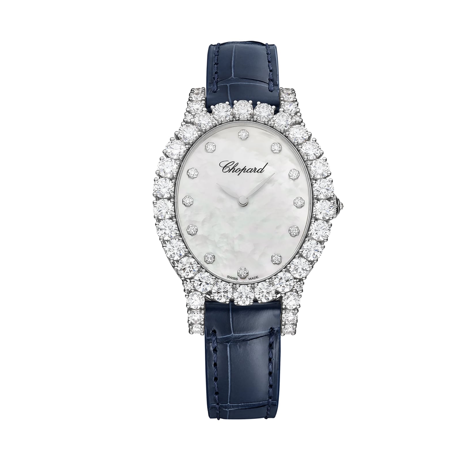 Chopard L'Heure Du Diamant Oval 40 X 34mm, Manual, Ethical White Gold, Diamonds